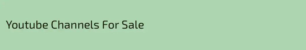 Youtube Channels For Sale